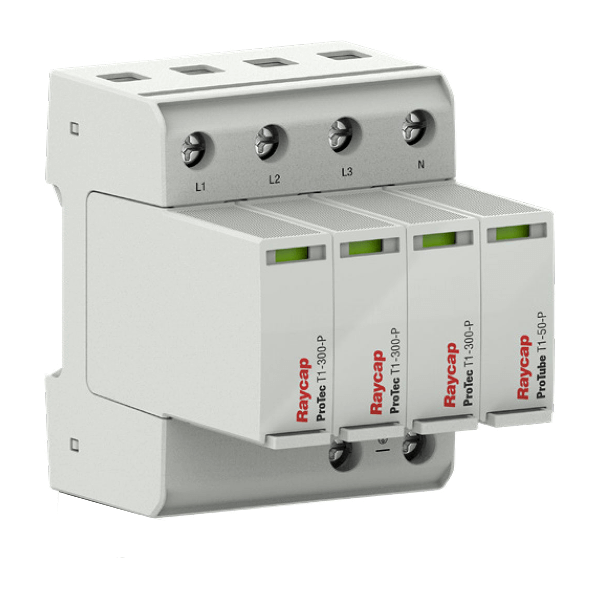 Raycap AC přepěťová ochrana montážní lišta typ I+II TN-S/ TT